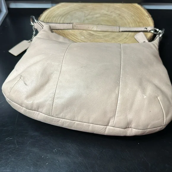 Coach Kristin Leather Hobo Shoulder Bag Purse Champagne Soft Leather !!AS IS!! - Picture 6 of 15